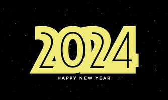 2024 Happy New Year Background Design. vector