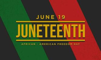 Juneteenth Freedom Day Background Design. vector