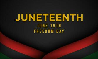 Juneteenth Freedom Day Background Design. vector