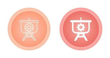 icono de vector de presentación de configuración