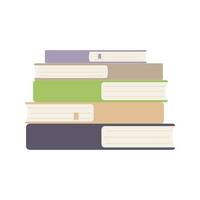 Stack of books isolated on white background. Hand drawn sketch.Vector illustration. vector