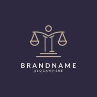 TI initials combined with the scales of justice icon, design inspiration for law firms in a modern and luxurious style vector