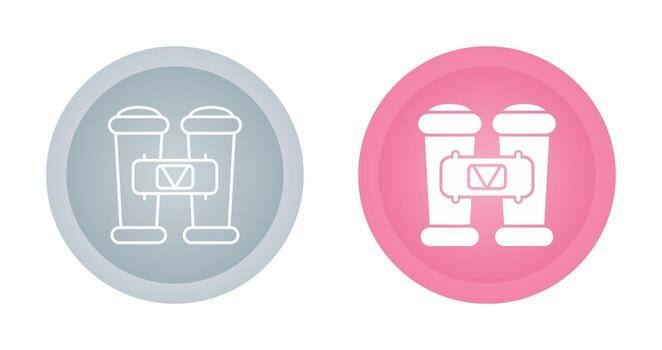 binocular, vector, icono vector