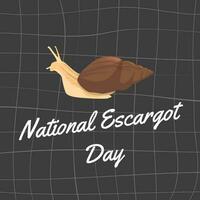 National Escargot Day poster suitable for social media post vector