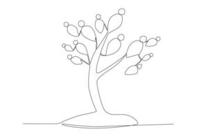 población concepto de un árbol con humanos como sus Fruta vector