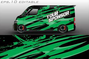 racing car wrap design for vehicle vinyl stickers and automotive company sticker livery vector