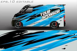 racing car wrap design for vehicle vinyl stickers and automotive company sticker livery vector