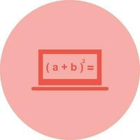 icono de vector de fórmula en línea