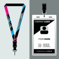 Lanyard Template Design For Company Purposes And More vector