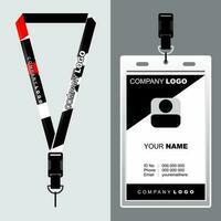 Lanyard Template Design For Company Purposes And More vector