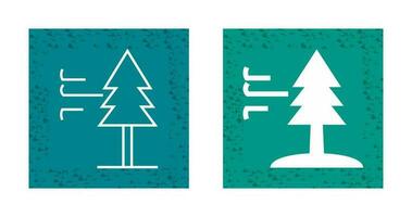 Tree with Wind Vector Icon