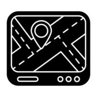 icono de diseño moderno del mapa en línea vector