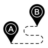 Unique design icon of ab location vector