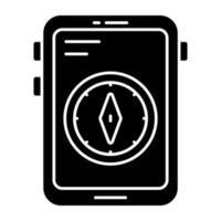 Unique design icon of mobile compass vector