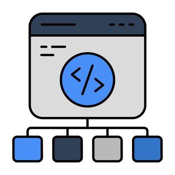 Unique design icon of web coding vector