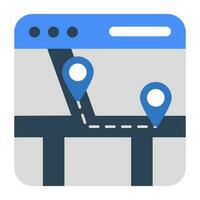 Modern design icon of online route vector