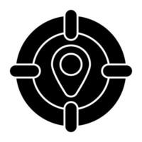 Unique design icon of location target vector