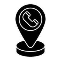 Receiver inside pointer denoting concept of phone location vector