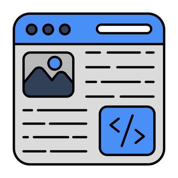 icono de diseño único de codificación web vector