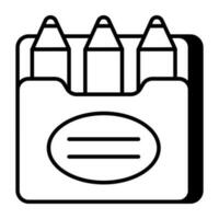 A set of coloring pencils, crayons icon vector