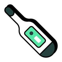 An editable design icon of digital thermometer vector