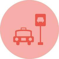 Taxi Stand Vector Icon