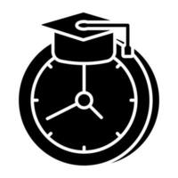 Trendy vector design icon of education time