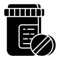 A unique design icon of drugs bottle vector