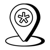 Medical location icon in unique design vector