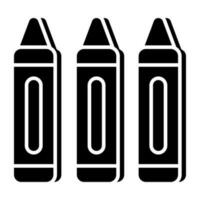 A set of coloring pencils, crayons icon vector