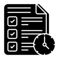 A unique design icon of task deadline vector