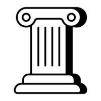 icono de diseño perfecto de columna griega vector