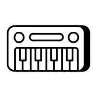 Trendy vector design of piano, musical keyboard