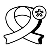 A beautiful design icon of awareness ribbon vector