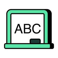 A creative design icon of abc learning vector