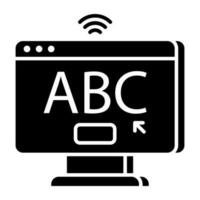 un icono de diseño creativo de aprendizaje abc vector