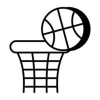 baloncesto objetivo icono en editable estilo vector