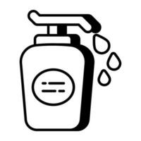 A linear design icon of hand sanitizer vector