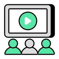 Modern design icon of video lecture vector
