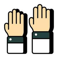 Modern design icon of hand raised vector