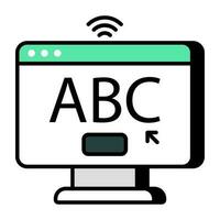 un icono de diseño creativo de aprendizaje abc vector