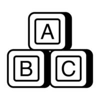 Editable design vector of abc blocks