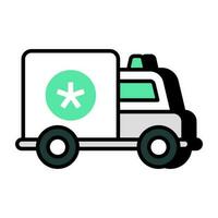 Vector design of ambulance, medical emergency vehicle