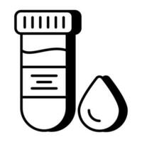 An editable design icon of sample tube, lab apparatus vector