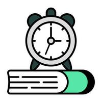 An icon design of study time vector