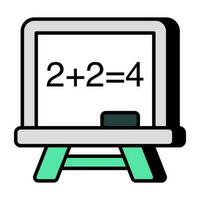 A creative design icon of math class vector