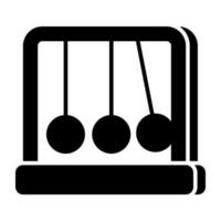 An editable design icon of newton's cradle vector