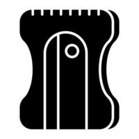 Conceptual flat design icon of sharpener vector