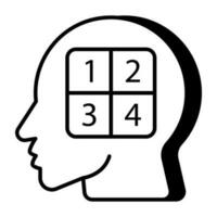 Editable design icon of mathematician vector