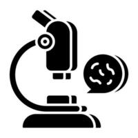 A solid design icon of microscope vector